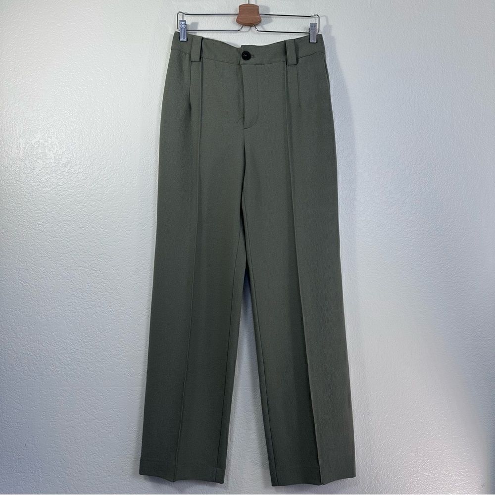 Zara Francisco Pleated Pants in Green Size M - Picture 3 of 10